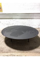 Low Black Metal Round Coffee Table