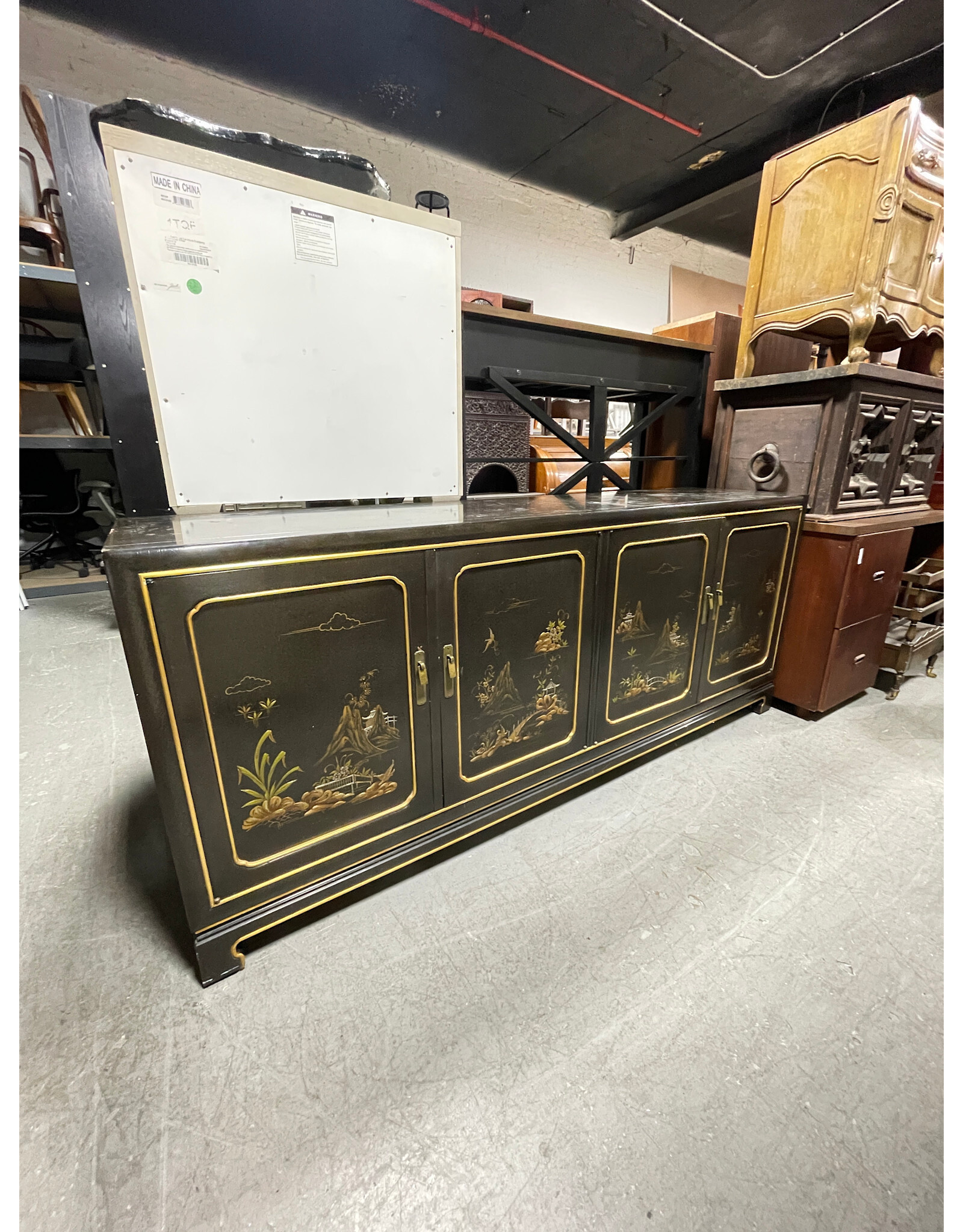 1960s Vintage Union National Chinoiserie Credenza