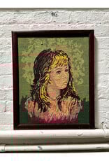 School Portrait, framed needlepoint