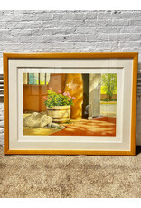 Geraniums, framed limited edition serigraph, sgnd Lorna Patrick