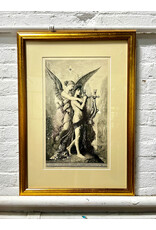Hesiod & the Muse by Gustav Moreau, framed print