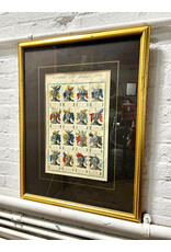 Italian Family Crests framed colorized etching