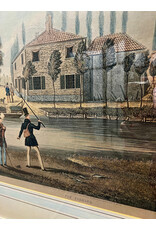 Fly Fishing by James Pollard, framed colorized etching