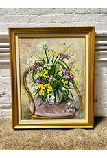 Relaxing Bouquet, framed oil on canvas, sgnd Bayand Goodarzi
