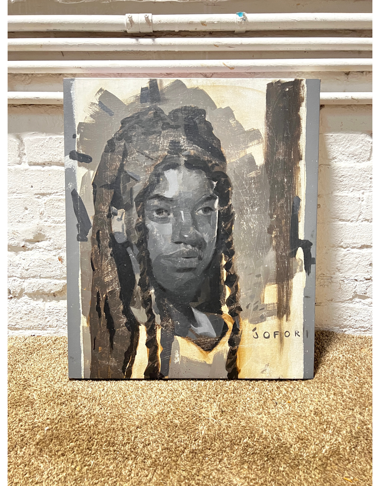 Portrait Study, sgnd JOFORI, oil on canvas