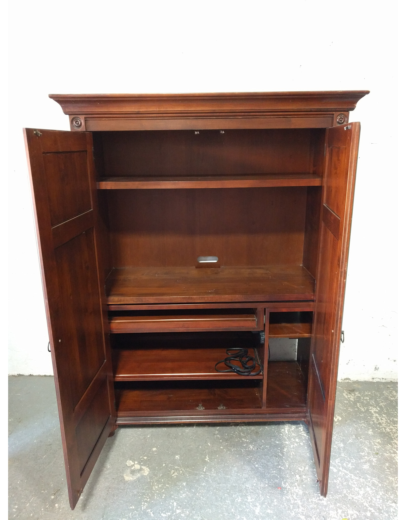 Ethan Allen British Office Armoire Computer Desk