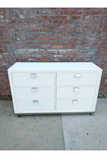 Modern White 6-Drawer Dresser