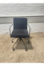 CB2 Rouka Black Velvet Office Chair