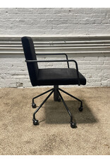 CB2 Rouka Black Velvet Office Chair