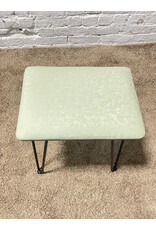 Vanity Metal Stool with Mint Upholstery
