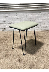 Vanity Metal Stool with Mint Upholstery