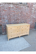 Anthropologie Textured Trellis Six-Drawer Dresser Beige
