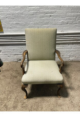 Queen Anne Style Upholstered Fireside Chair