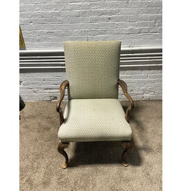Queen Anne Style Upholstered Fireside Chair
