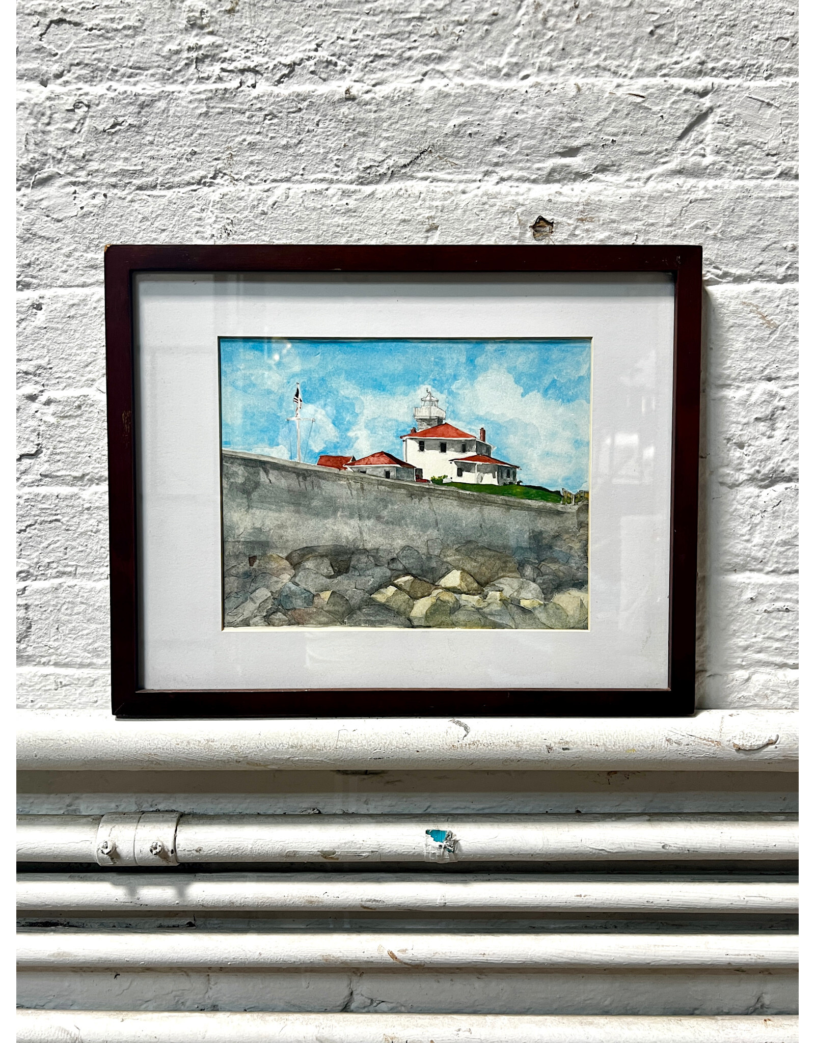 Watch Hill Lighthouse, framed painting