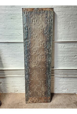 Antique Tin Fleur De Lis Stamped Folding Room Divider