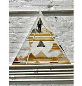 triangle, mixed media on canvas, sgnd John Spinks
