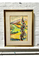 Yosemite Sun, framed mixed media