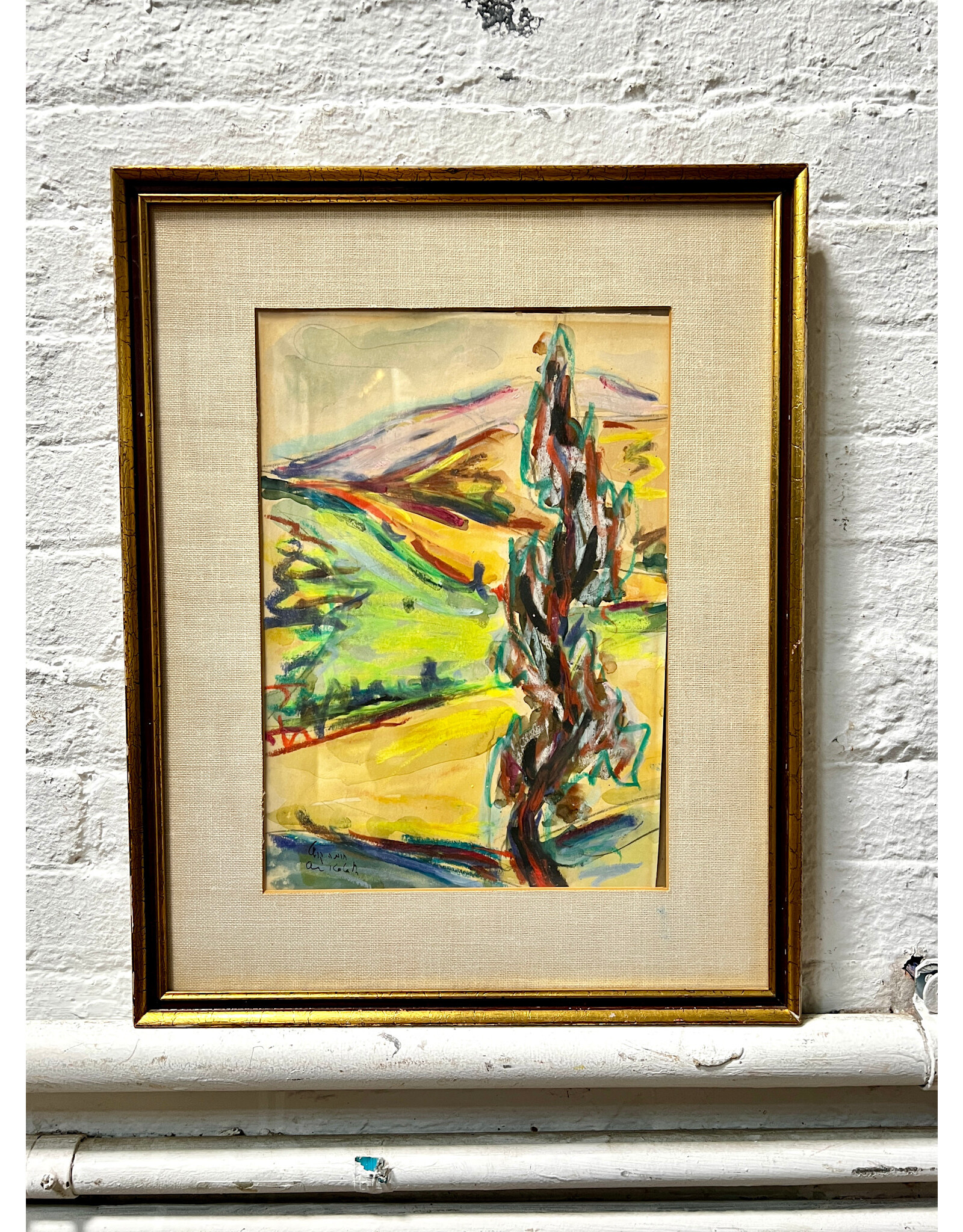 Yosemite Sun, framed mixed media