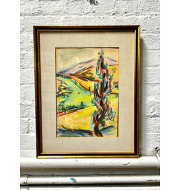Yosemite Sun, framed mixed media
