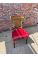 Red Louis XVI Style Dining Chair