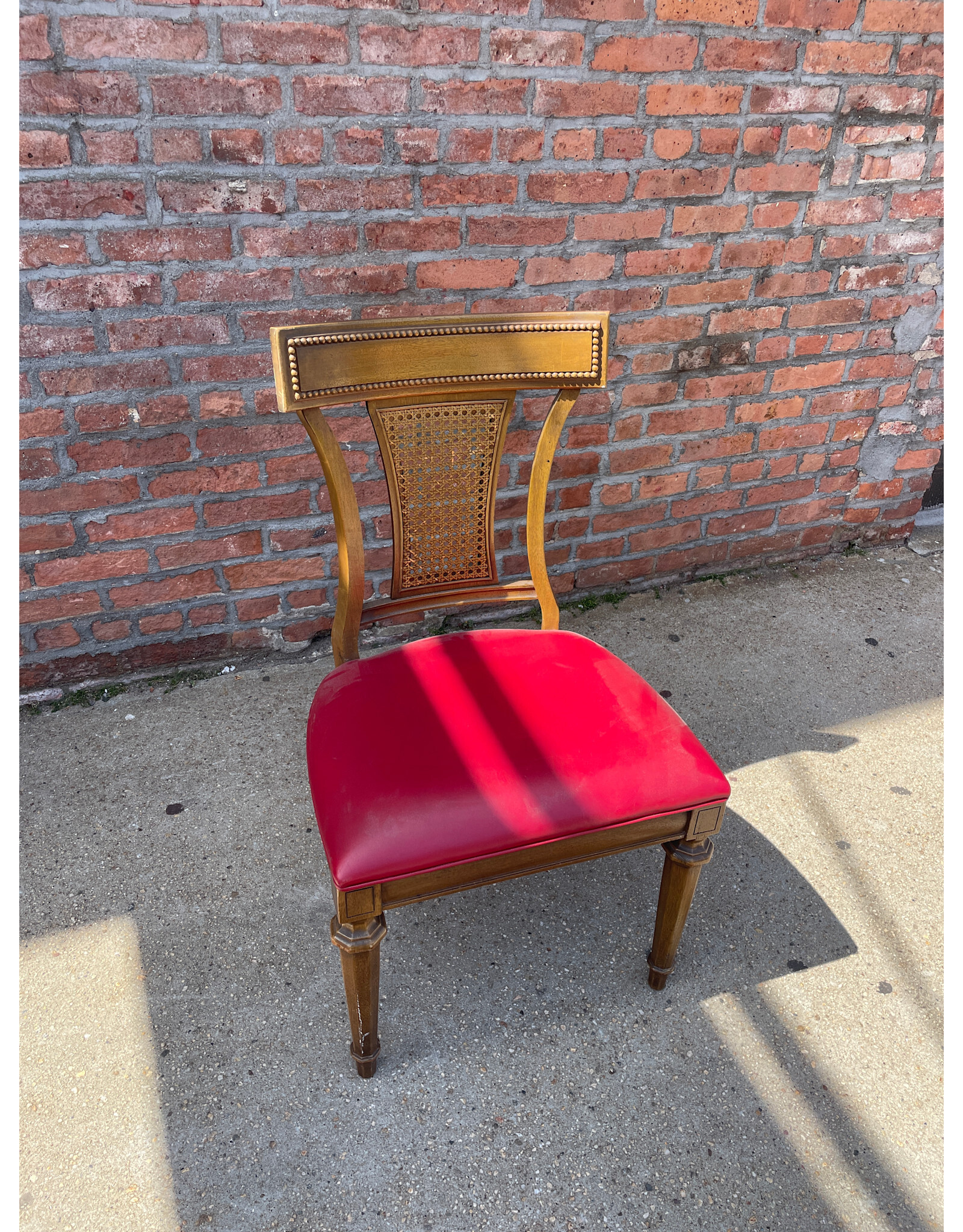 Red Louis XVI Style Dining Chair