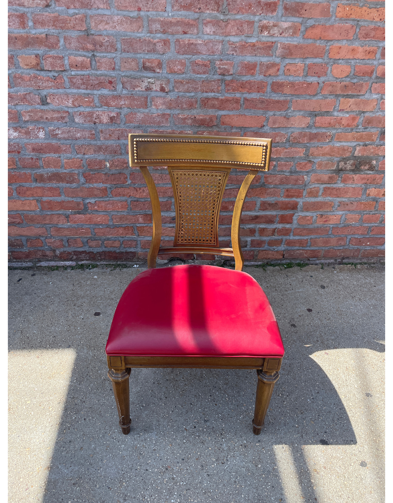 Red Louis XVI Style Dining Chair