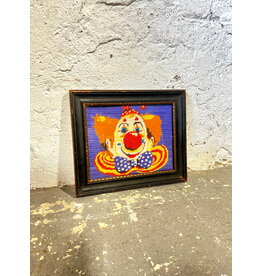 Framed Clown Needlepoint