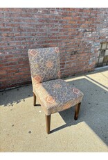Orange Pattern Dining Room Chairs