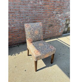 Orange Pattern Dining Room Chairs