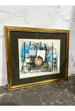 Still-life Fruit, framed mixed media, sgnd l.r.