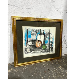 Still-life Fruit, framed mixed media, sgnd l.r.