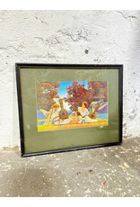The Lute Players, framed lithograph by Max Parrish