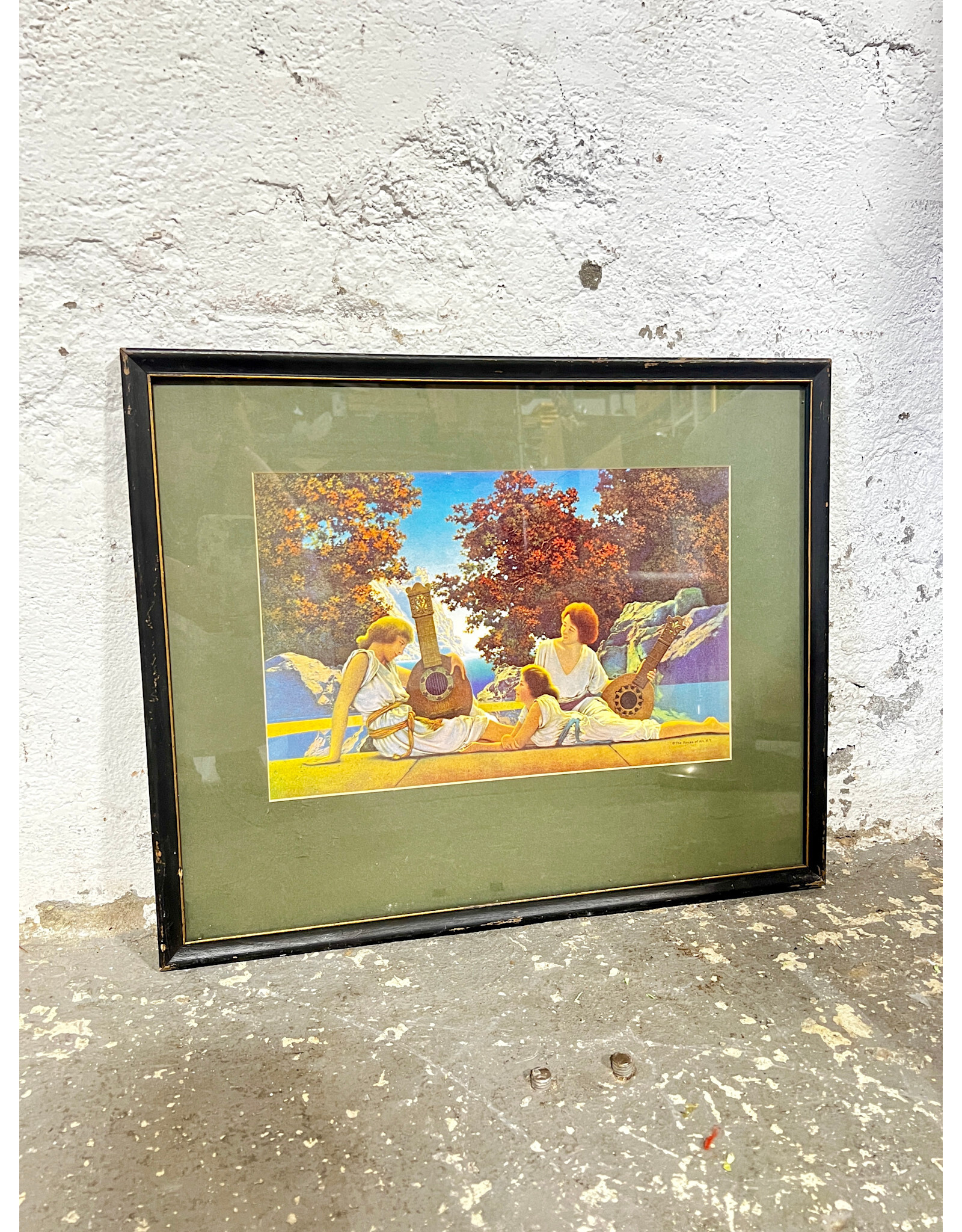 The Lute Players, framed lithograph by Max Parrish