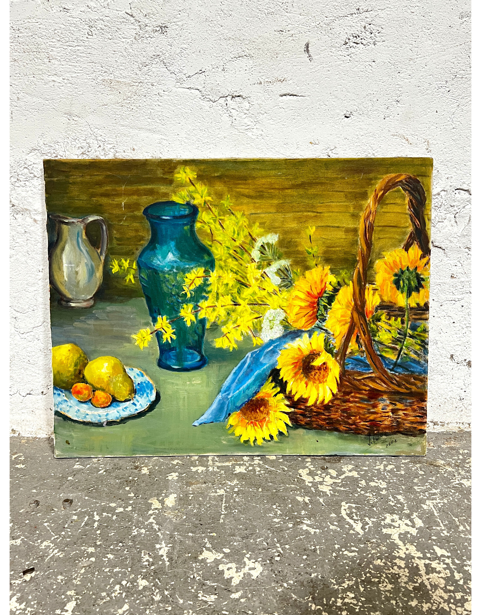 Citrine Tables, oil on canvas, sgnd VICKY