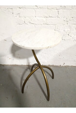 Modern Curvy Marble Top End Table