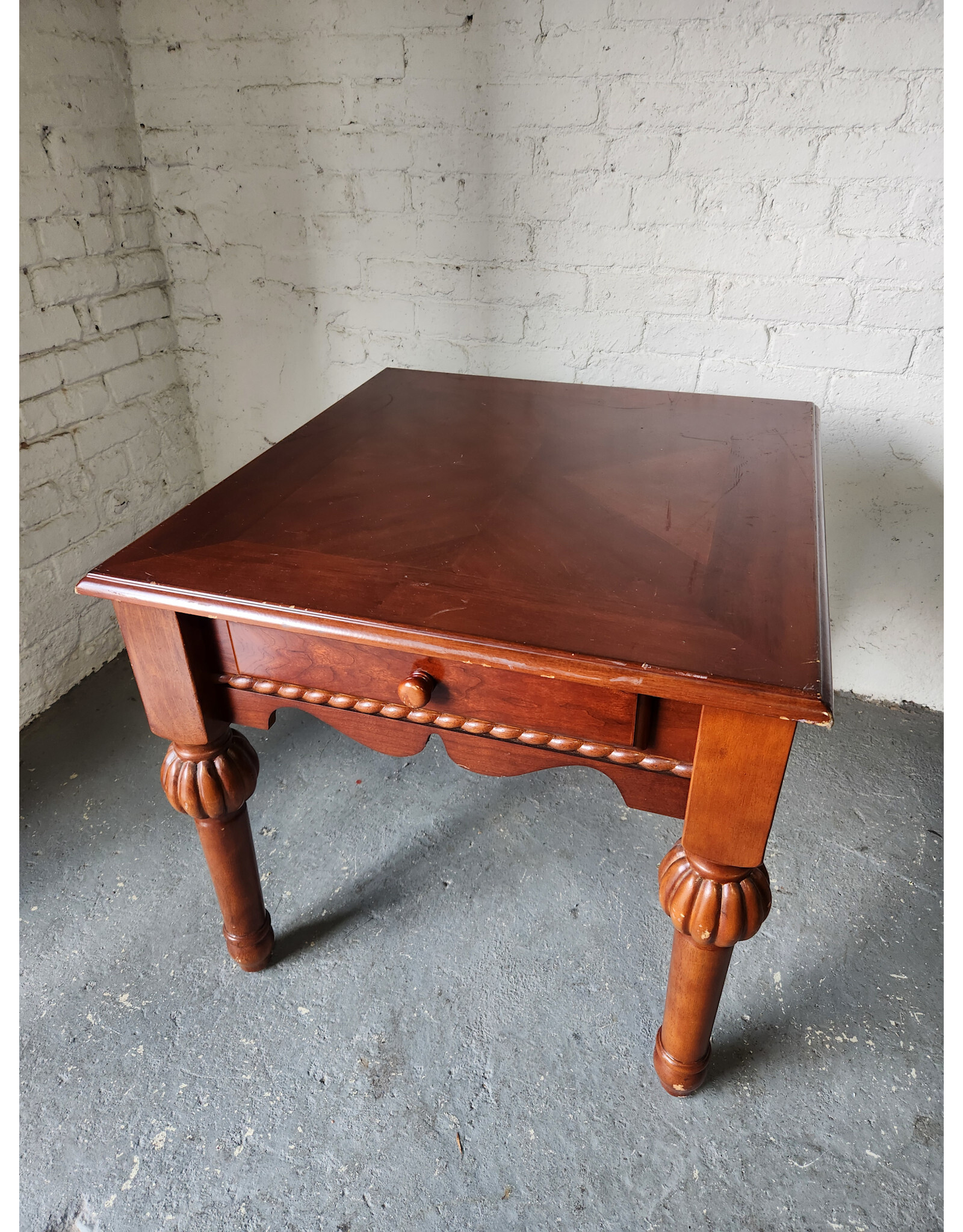 Wood Single Drawer Side Table