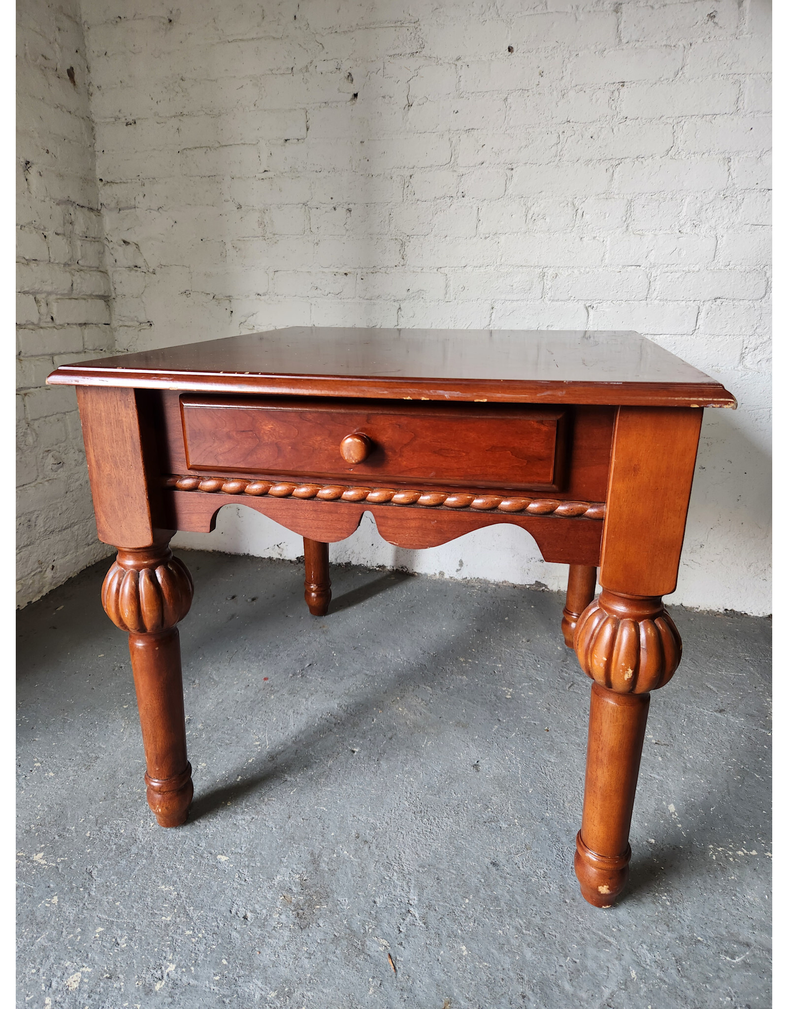 Wood Single Drawer Side Table