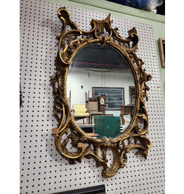 Antique George III Handcarved Ornate Gilt Hanging Mirror