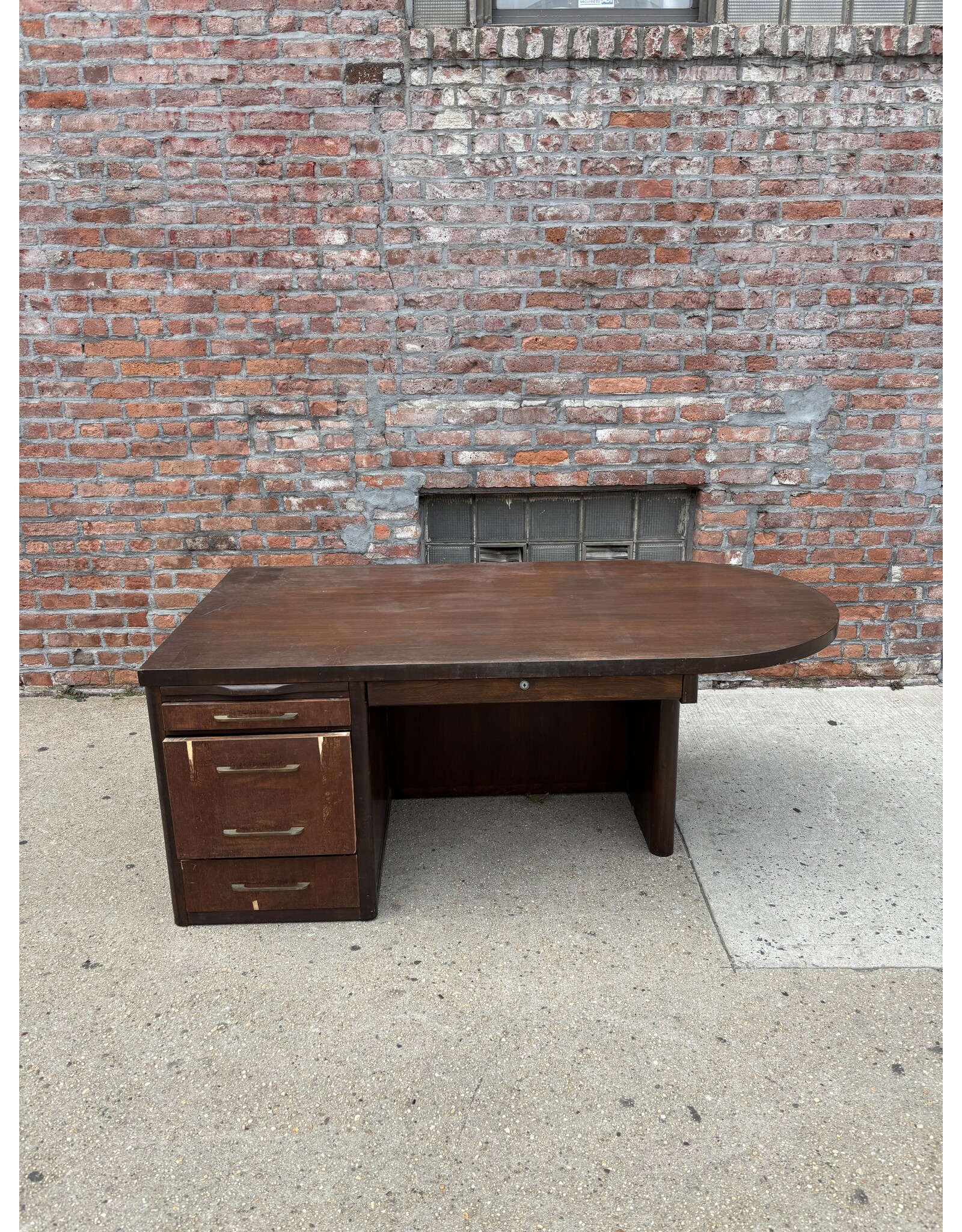 Art Deco Curved Executive Desk