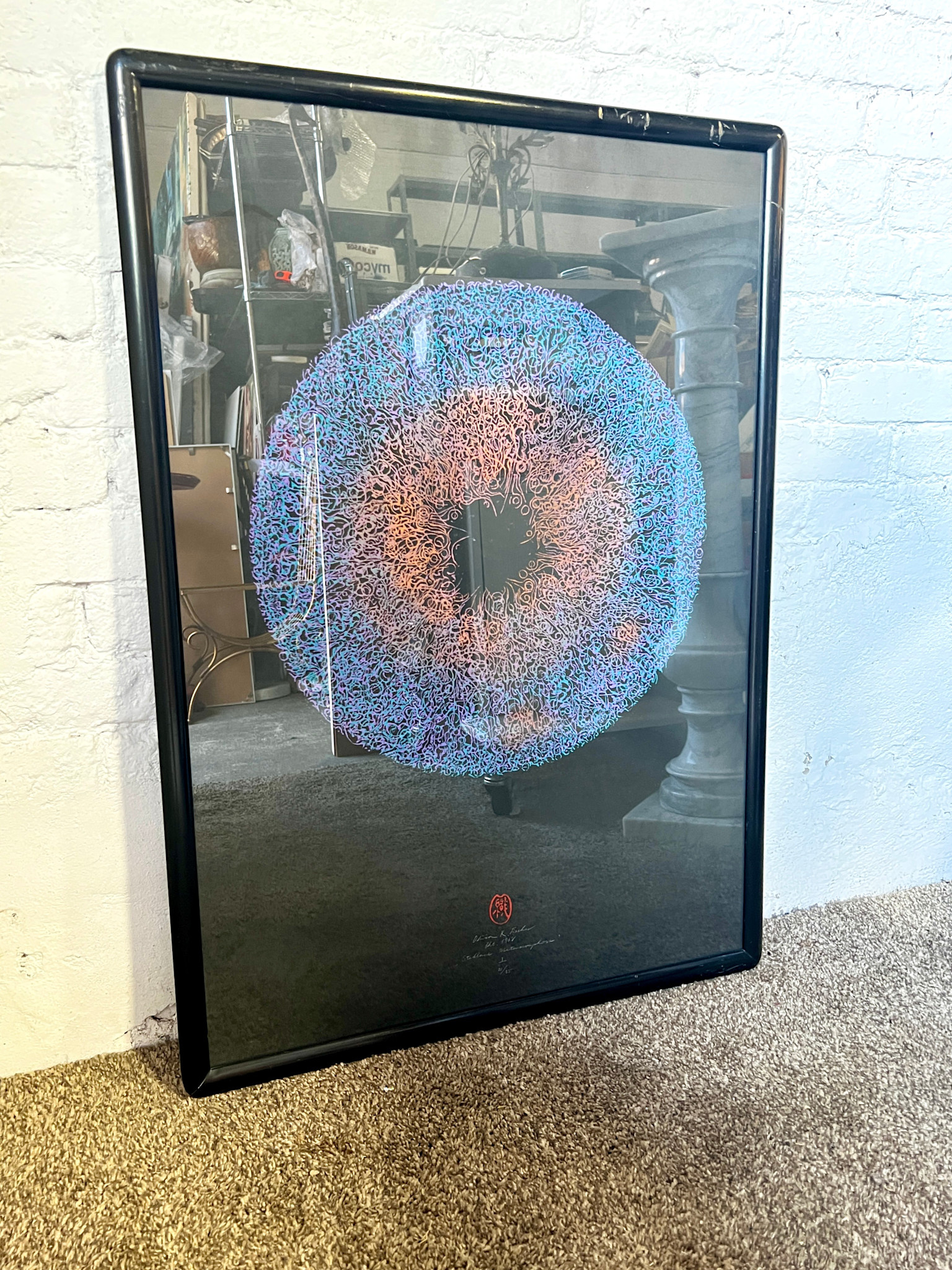 great library of solana cold foil 美品 Stellare Metamorphose, framed print, sgnd Olivia Kikuo