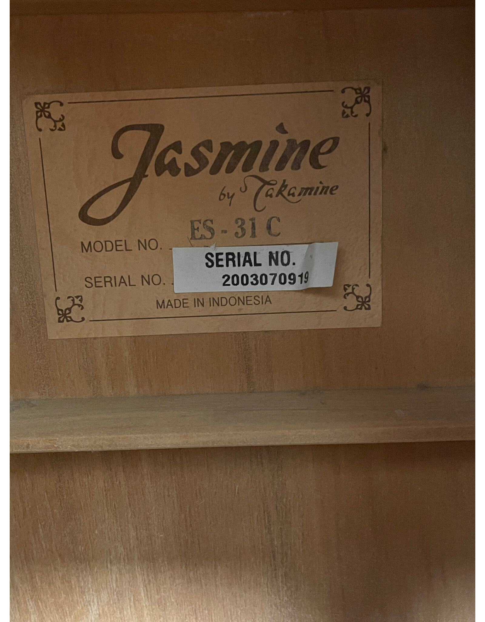 Takamine Jasmine ES-31-C Black Guitar