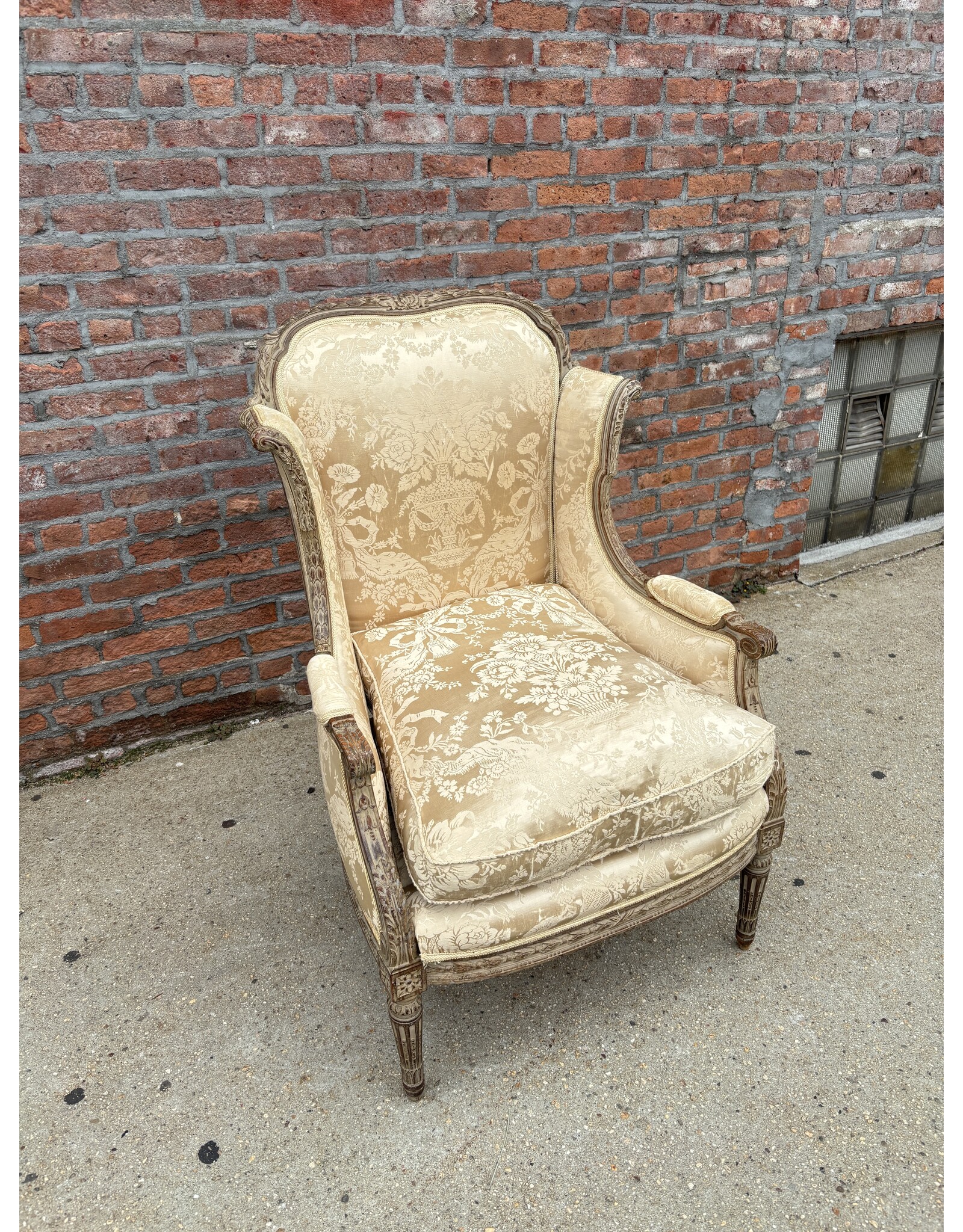 Louis XVI Style Wing Back Chair