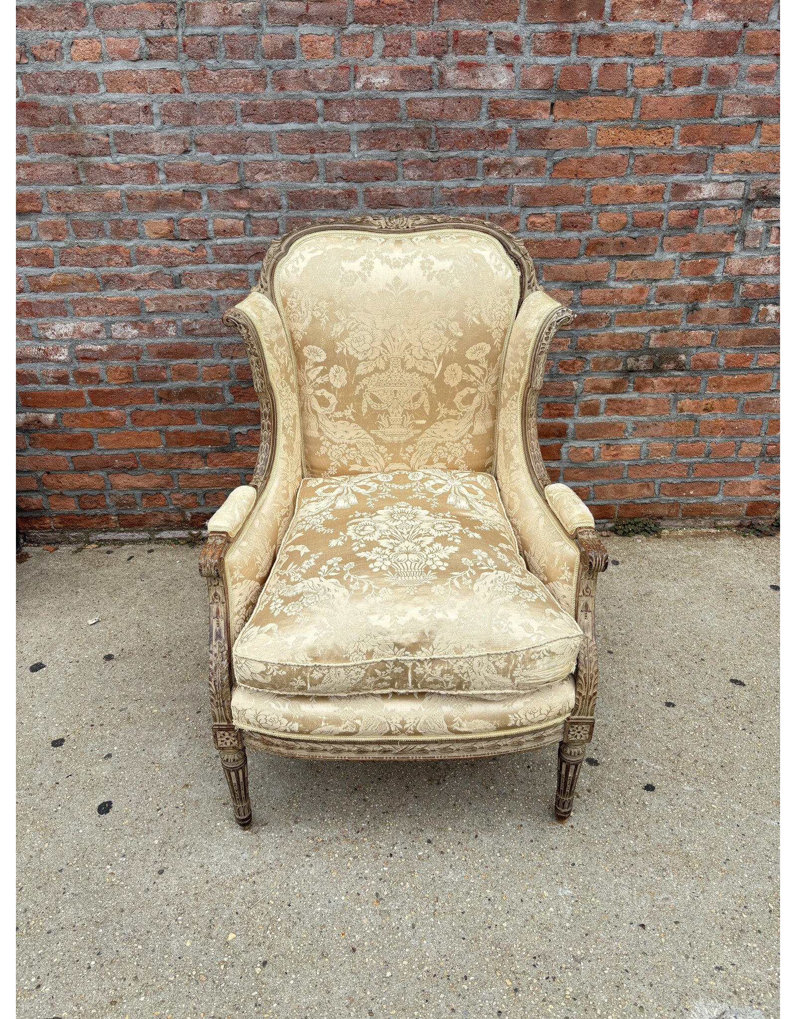 Louis XVI Style Wing Back Chair