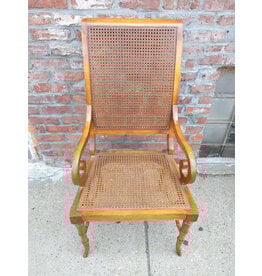 Vintage Wood Cane Dining Chair