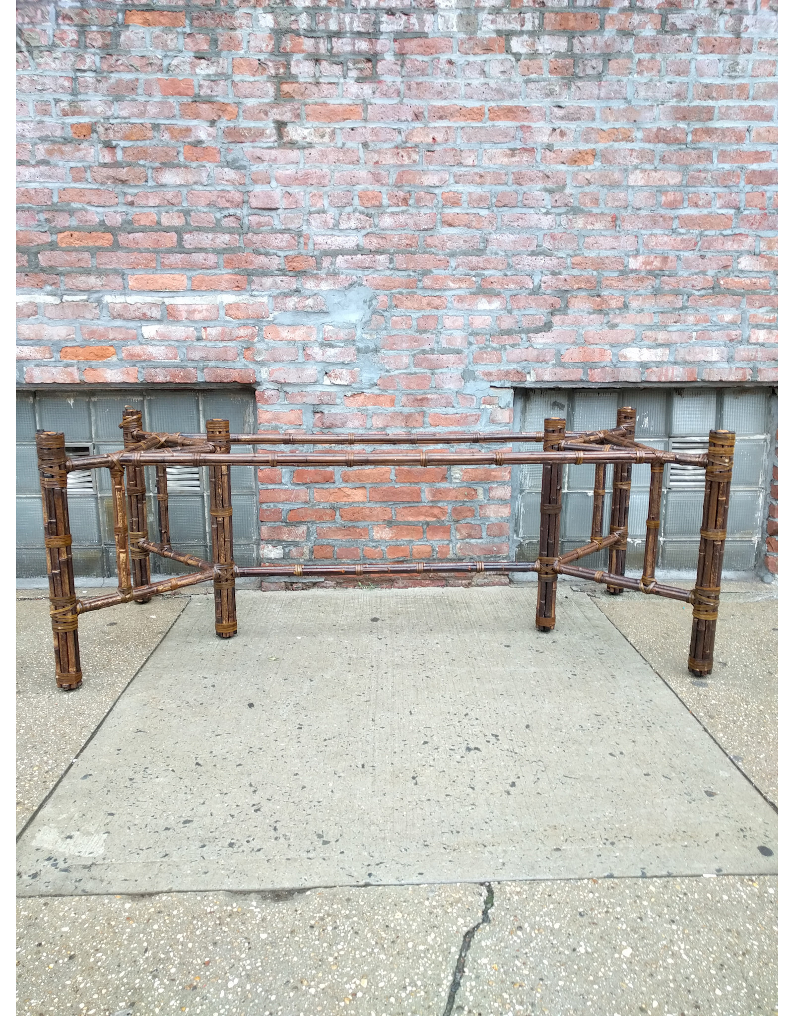 McGuire Style  Rectangular Bamboo Dining Table Base
