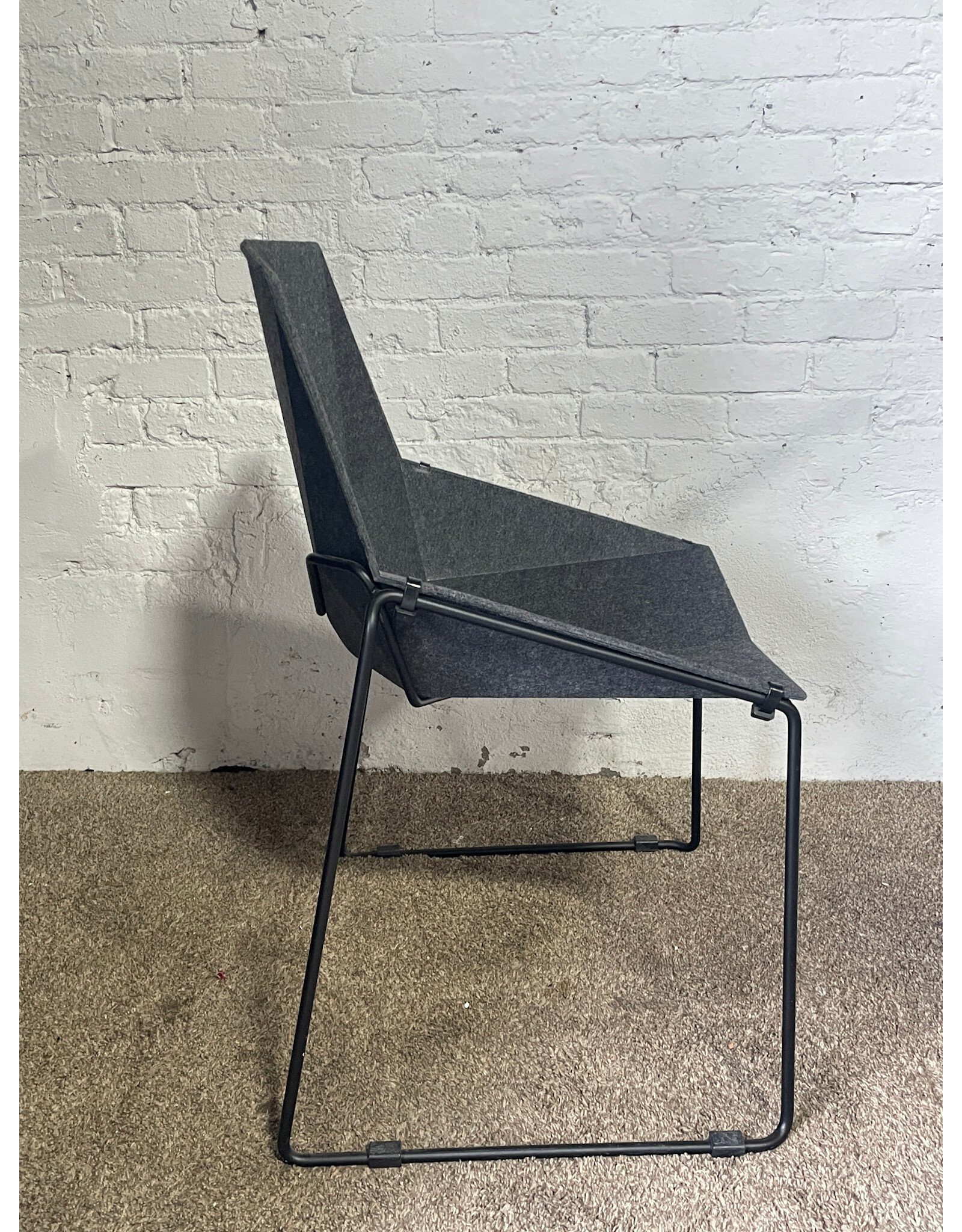 Vona Stackable Grey Conference Chair by Gresham for Nevins