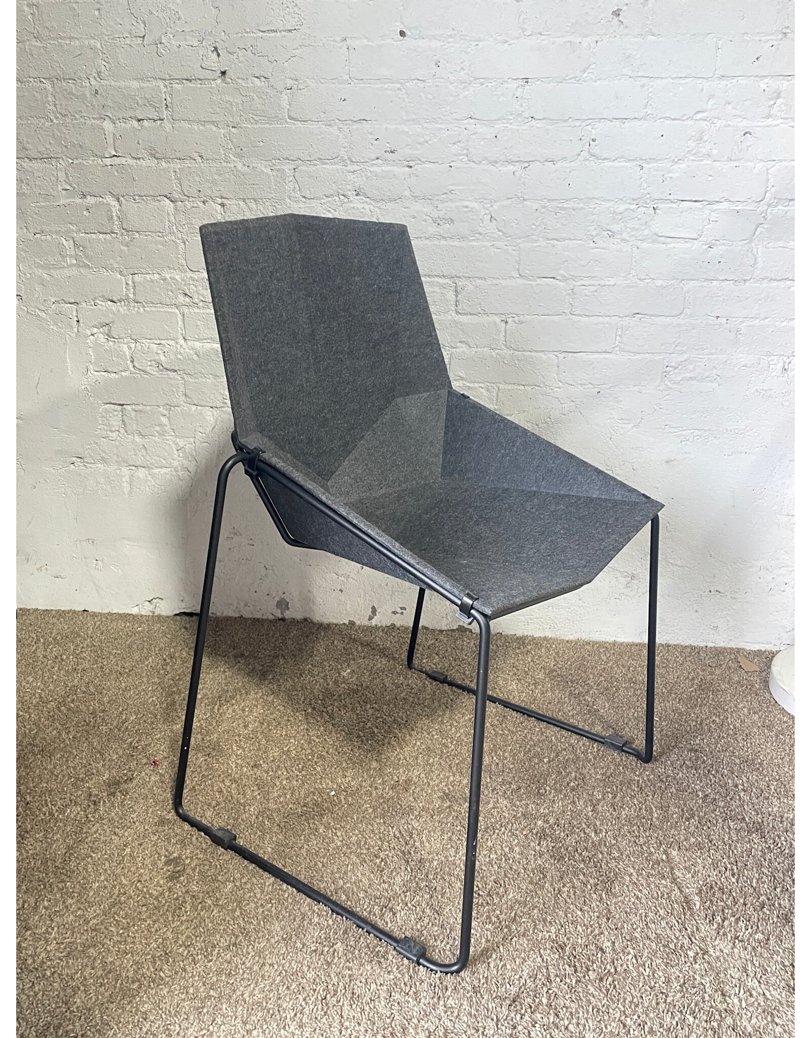 Vona Stackable Grey Conference Chair by Gresham for Nevins