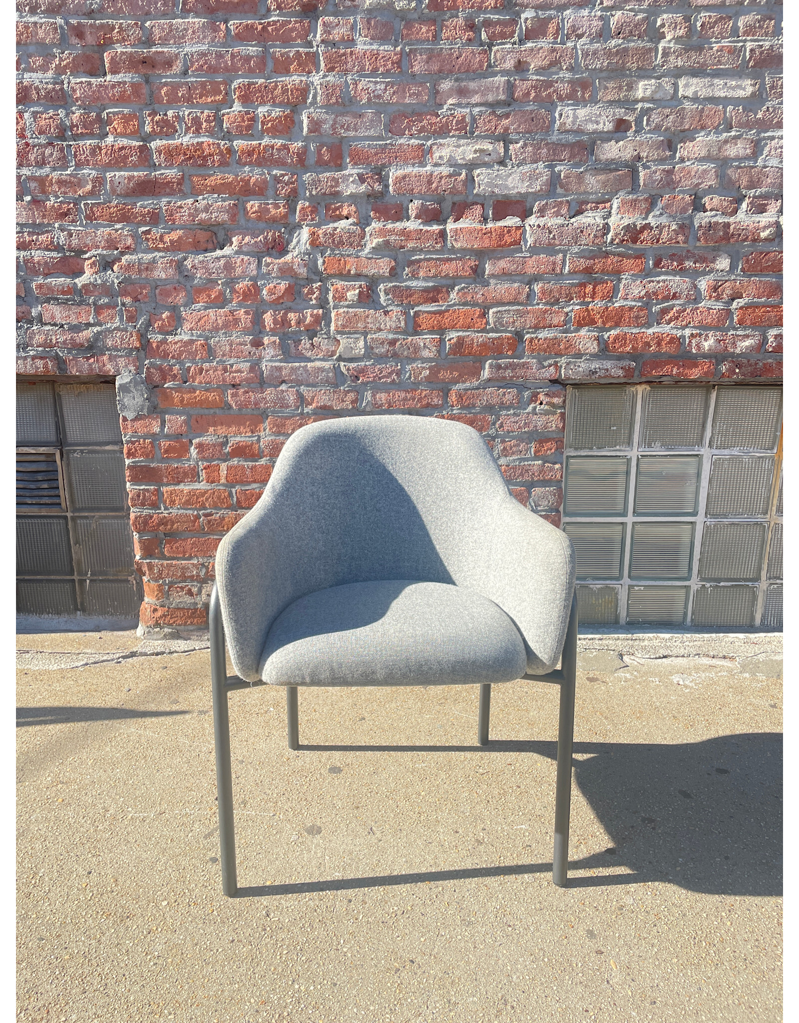 VG&P MT Club Chair in Grey with Metal Frame