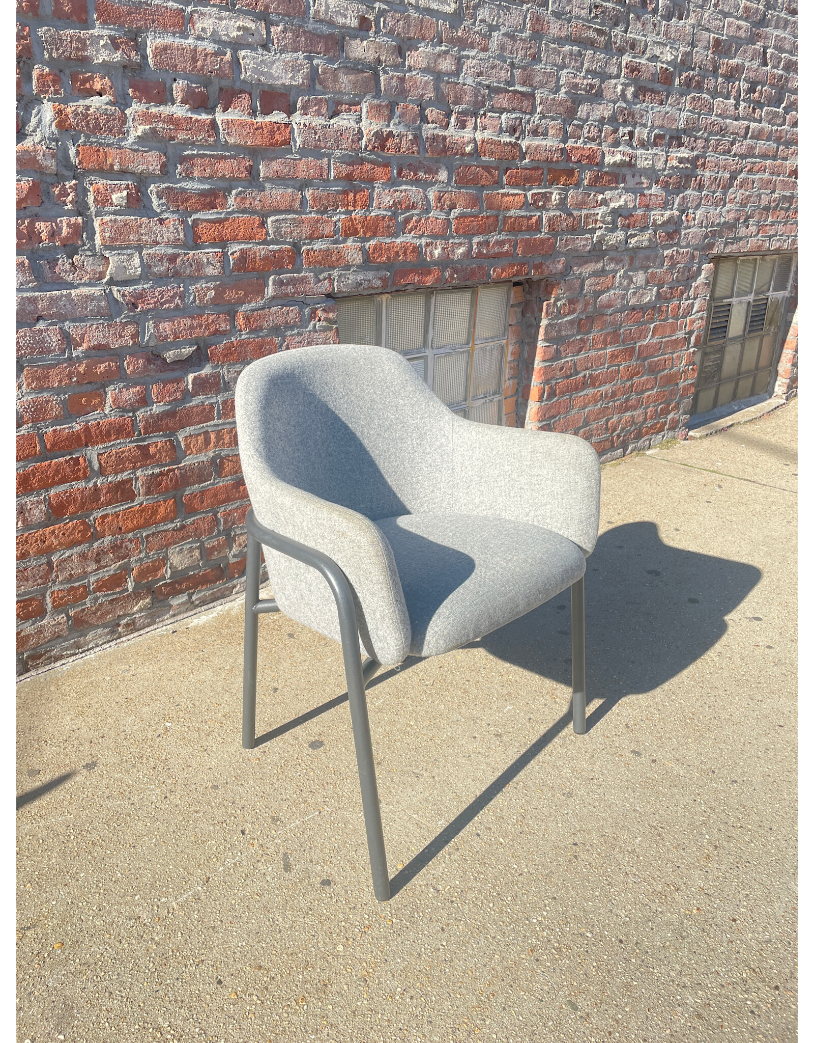 VG&P MT Club Chair in Grey with Metal Frame